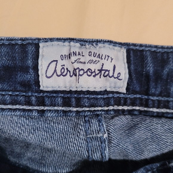 00 Aeropostale Bayla Skinny Jeans Dark Wash - Picture 5 of 10